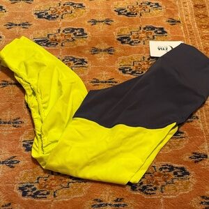 ZYIA Neon Yellow and Gray Leggings NWT